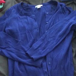 Royal blue button down cardigan